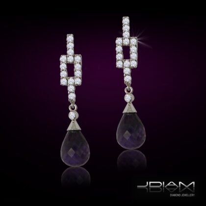 AMETHYST BRIOLETTE & DIAMOND EARRINGS